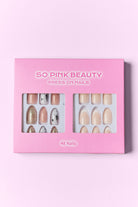 Press On Nails - 2 Set Bundle Pack of 48 Nails SO PINK BEAUTY