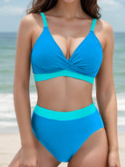 Contrast Spaghetti Strap Two-Piece Swim Set Casual Chic Boutique