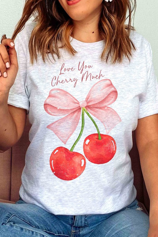 PLUS SIZE - LOVE YOU CHERRY MUCH Graphic T-Shirt BLUME AND CO.
