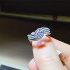 1 Carat Moissanite 925 Sterling Silver Ring Trendsi