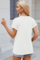 Round Neck Short Sleeve T-Shirt Casual Chic Boutique
