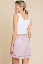 Cotton Bleu by Nu Lab High Waist Drawstring Shorts Trendsi