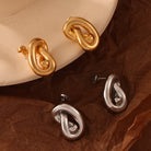 Titanium Steel Knot Stud Earrings Trendsi