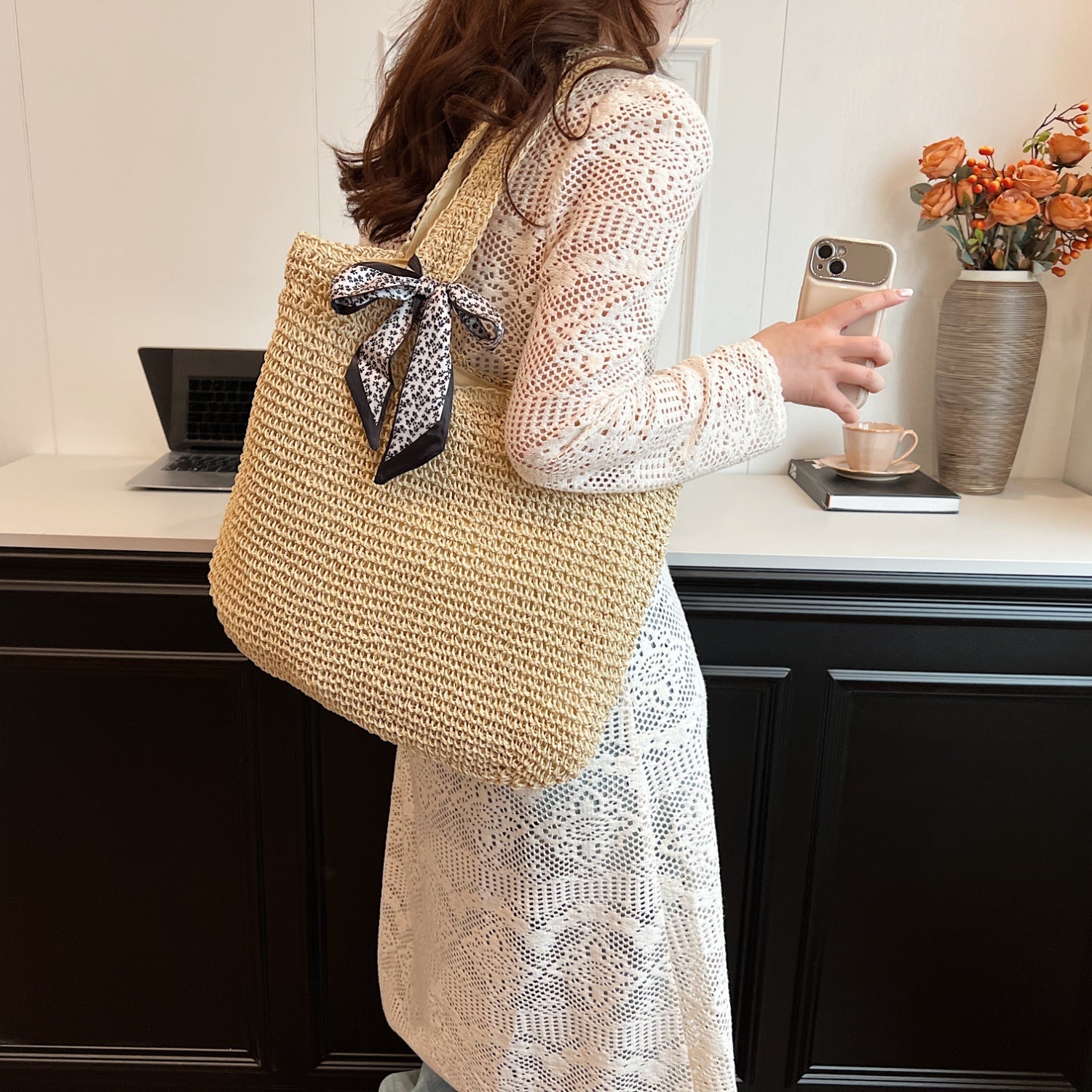 Straw Woven Tote Bag Trendsi