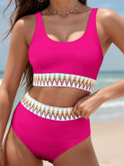 Scoop Neck Wide Strap Two-Piece Swim Set Casual Chic Boutique