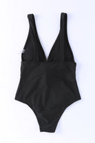 Plunge Wide Strap One-Piece Swimwear Casual Chic Boutique