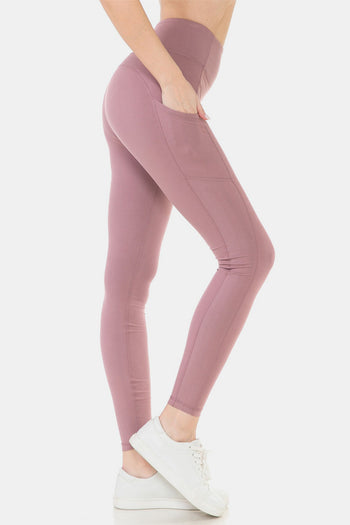 Leggings Depot Wide Waistband High Waist Leggings Trendsi