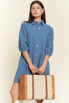 Washed denim style dress Jade By Jane