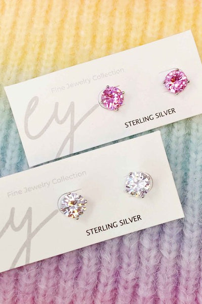 Exceptional Cut Sterling Silver Stud Earrings Ellison and Young