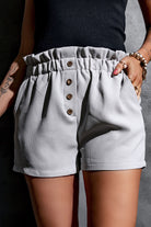 Paperbag Shorts with Pockets Trendsi