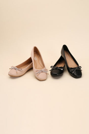 DOROTHY-77 Bow Ballet Flats Top Guy Footwear