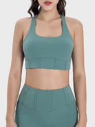 Square Neck Wide Strap Active Tank Trendsi