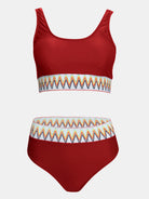 Scoop Neck Wide Strap Two-Piece Swim Set Casual Chic Boutique