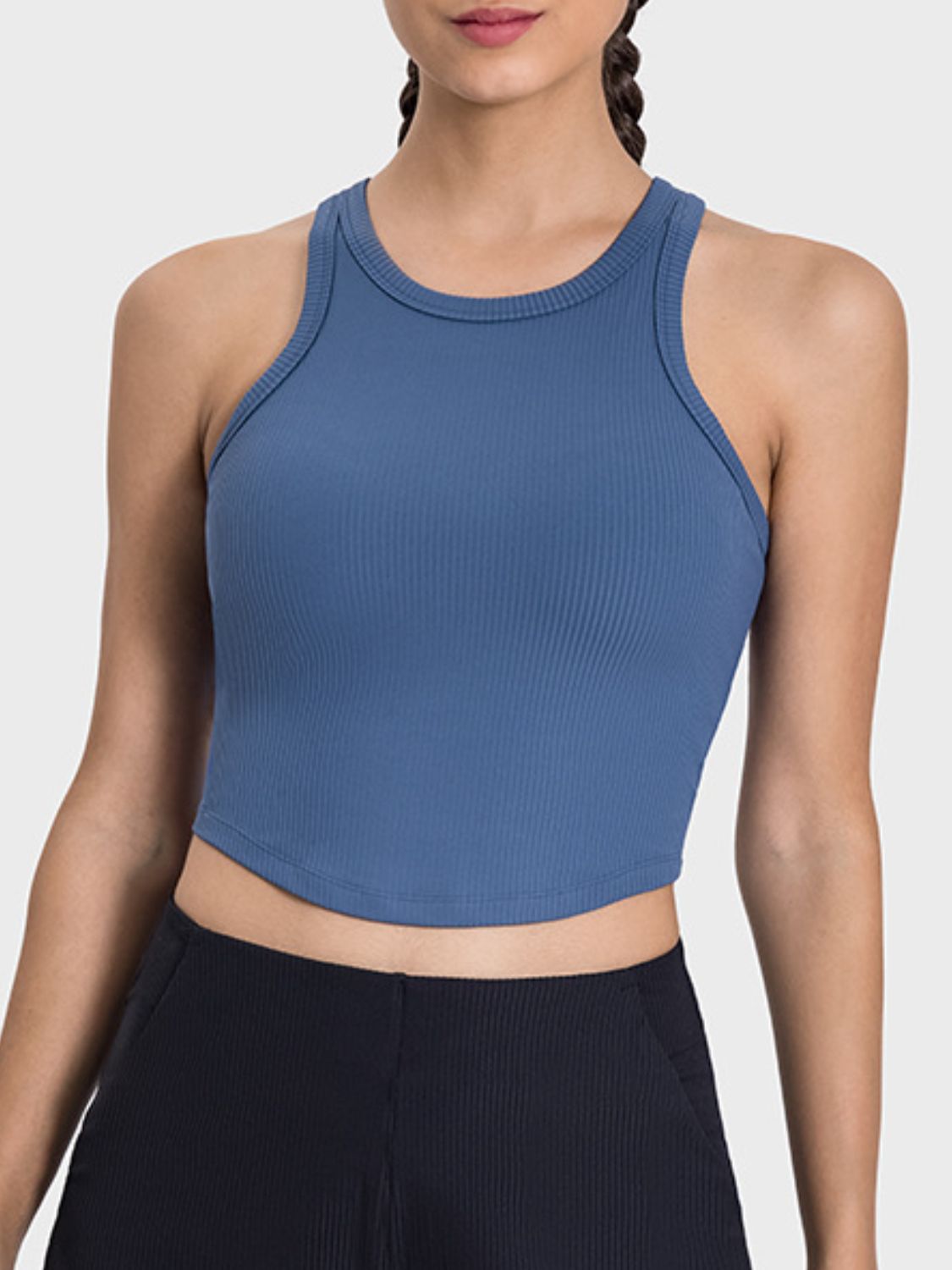 Round Neck Racerback Active Tank Trendsi