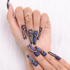 Press-On Nails Snake Print Colorful Lashy B Lash Bar