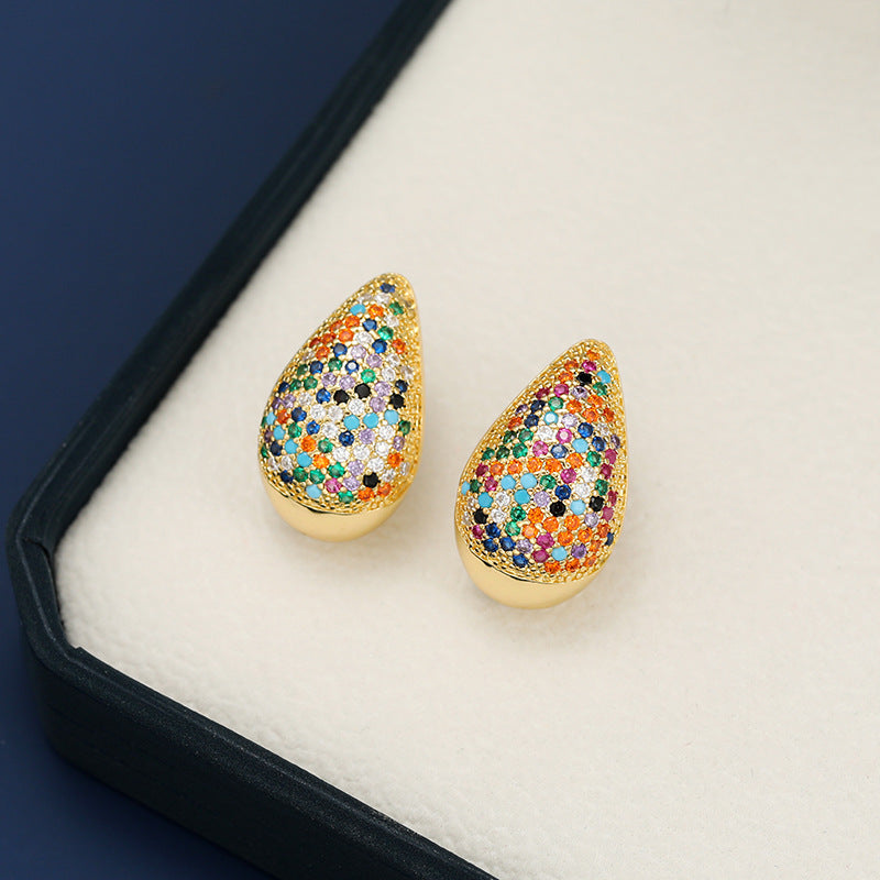 Zircon Teardrop Earring