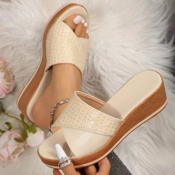 PU Leather Open Toe Sandals Trendsi