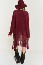 FRINGE KNIT CARDIGAN PLUS KRT1001 Jade By Jane