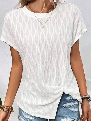 Full Size Round Neck Short Sleeve T-Shirt Trendsi