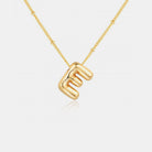 Gold-Plated Letter Pendant Necklace Trendsi