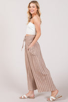 SAGE + FIG Cotton Gauze Wash Stripe Pants Trendsi