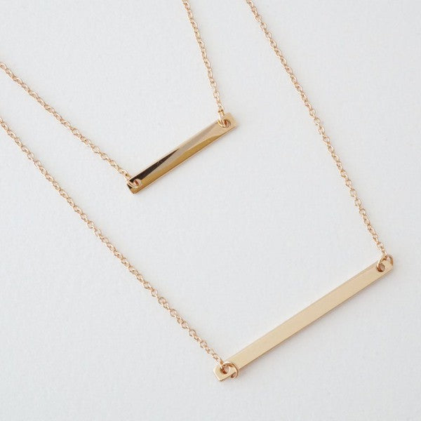 Layered Bar Necklace HONEYCAT Jewelry