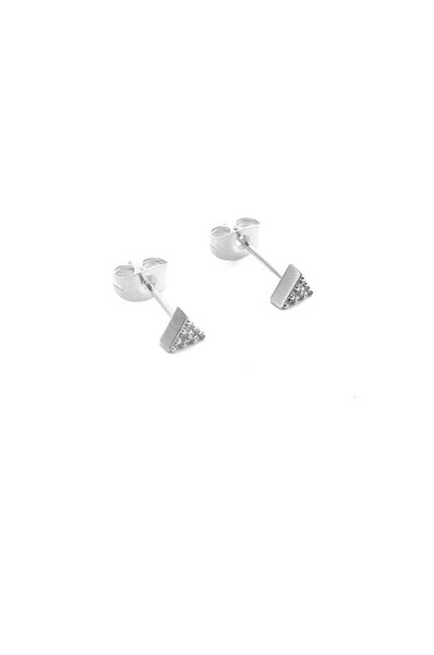 Crystal Triangle Stud Earrings HONEYCAT Jewelry
