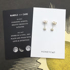 Crystal Triangle Stud Earrings HONEYCAT Jewelry