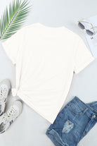 AMERICA Round Neck Short Sleeve T-Shirt Trendsi