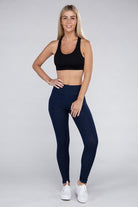 Active Leggings Featuring Concealed Pockets Ambiance Apparel