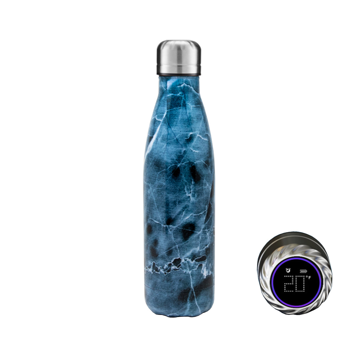 Aquaala UV Water Bottle With Temp Cap by VistaShops