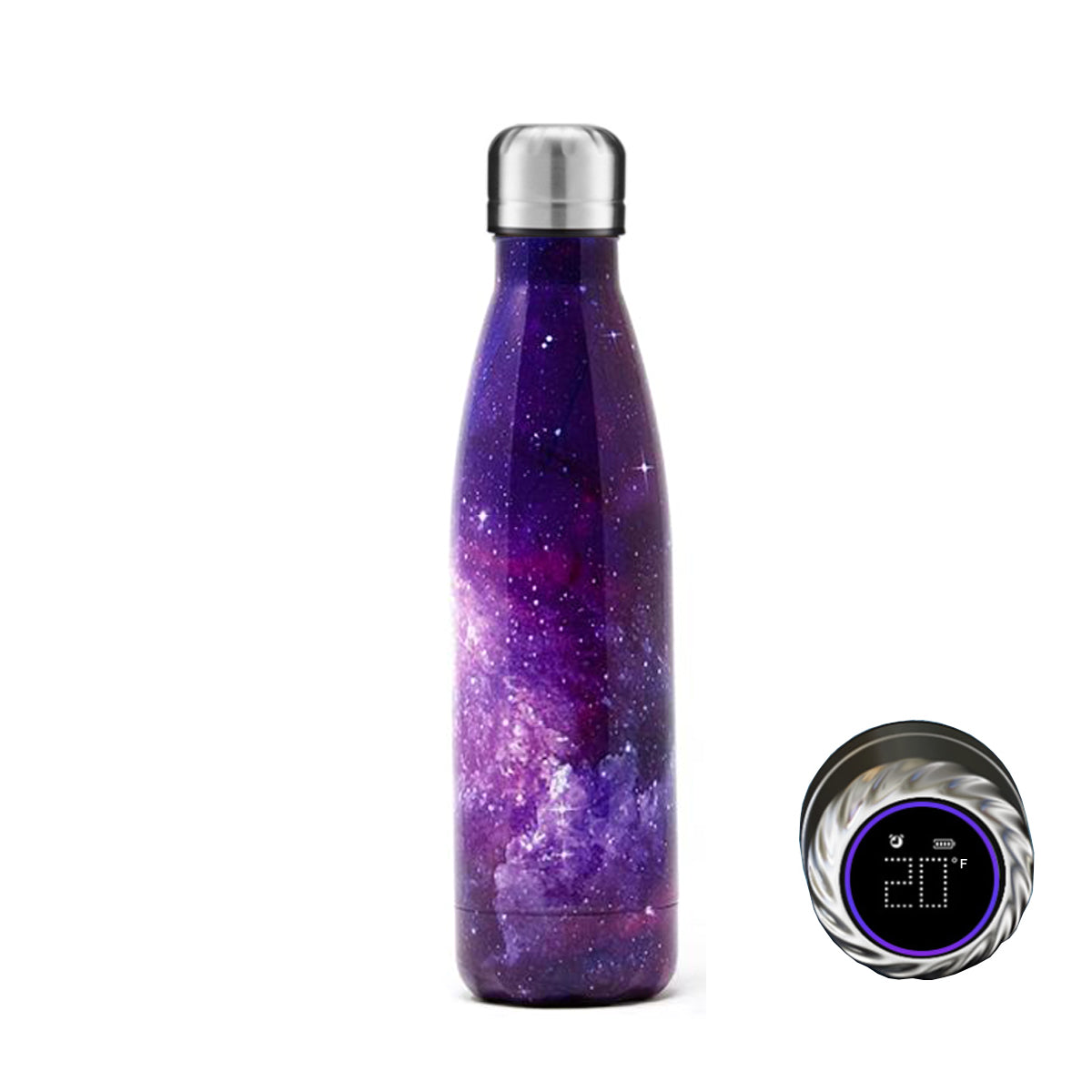 Aquaala UV Water Bottle With Temp Cap by VistaShops