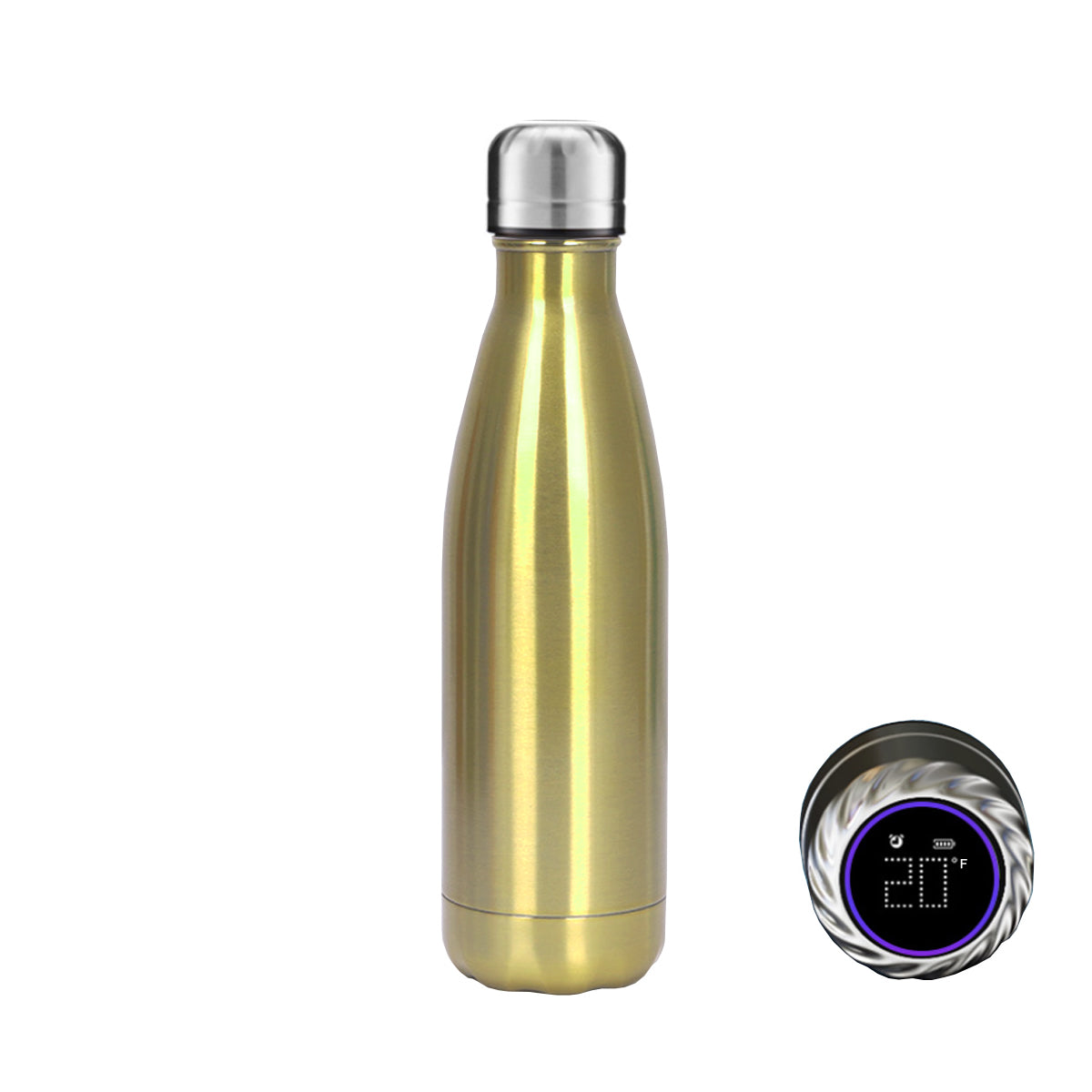 Aquaala UV Water Bottle With Temp Cap by VistaShops