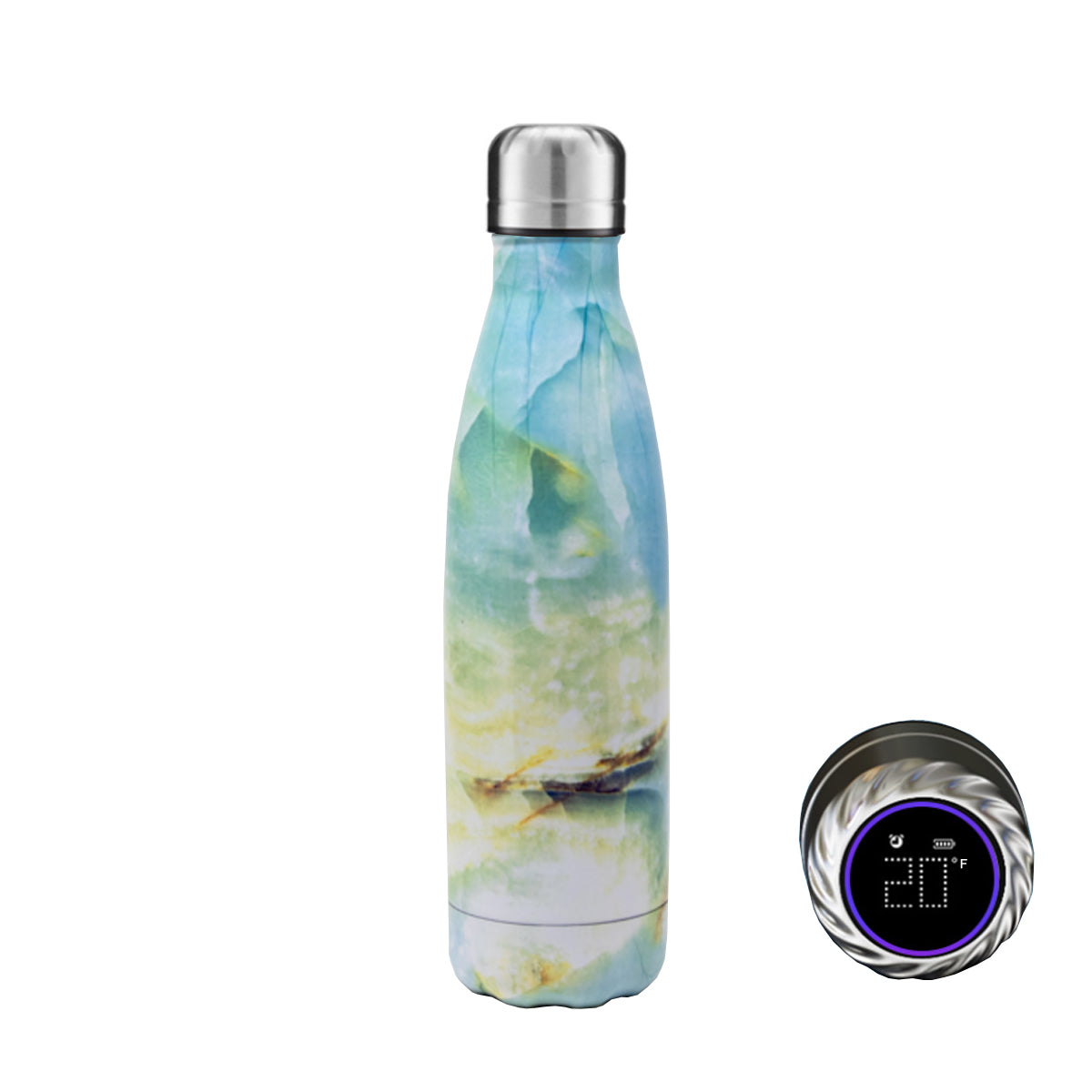 Aquaala UV Water Bottle With Temp Cap by VistaShops