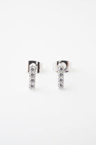 Flat Drop Crystal Bar Earrings HONEYCAT Jewelry