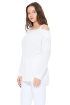 Off Shoulder Loose Over Sized Fit Sweater Knit Top Mak