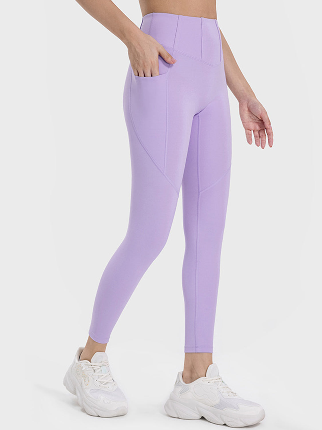 Pocketed High Waist Active Leggings Trendsi