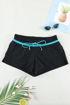 Drawstring Swim Shorts Casual Chic Boutique