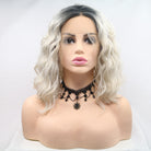 13*3" Lace Front Wigs Synthetic Mid-length Wavy 12" 130% Density Trendsi