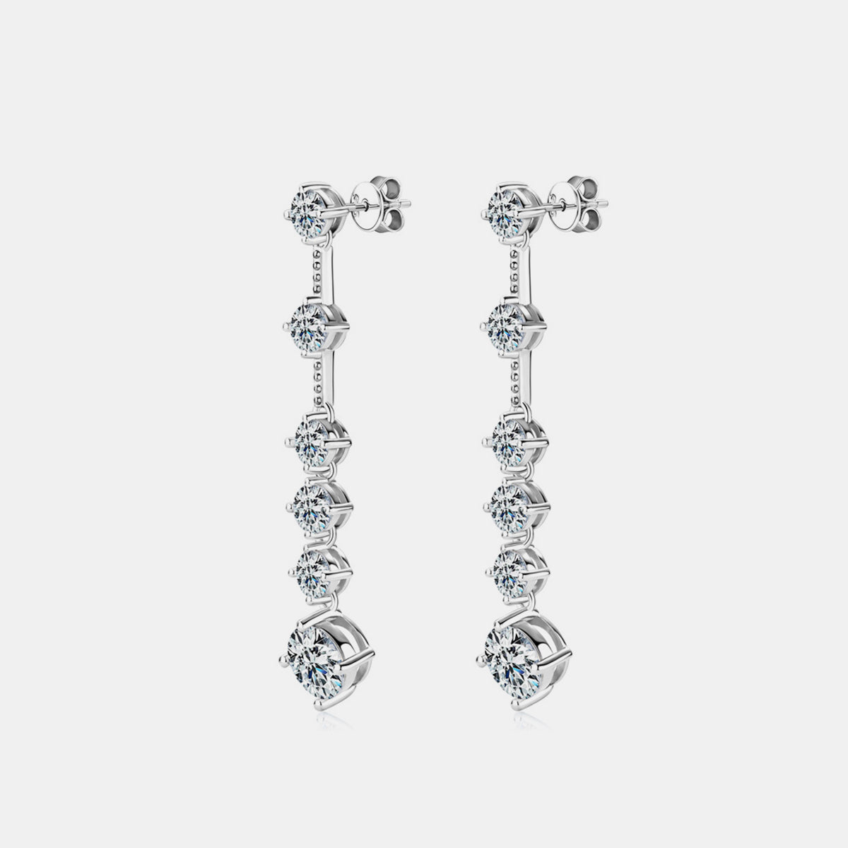 4 Carat Moissanite 925 Sterling Silver Earrings Trendsi