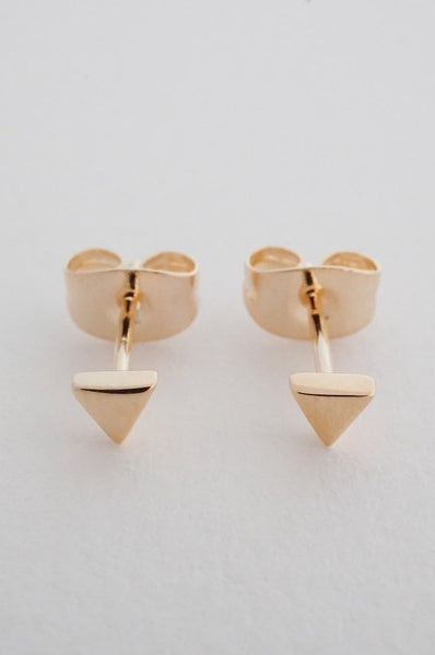 Mini Triangle Stud Earrings HONEYCAT Jewelry