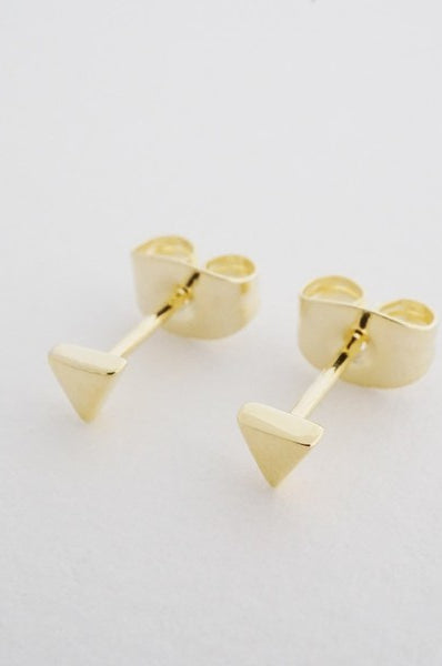 Mini Triangle Stud Earrings HONEYCAT Jewelry