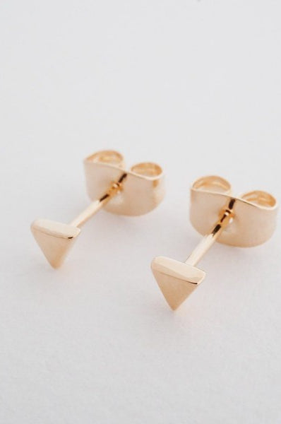 Mini Triangle Stud Earrings HONEYCAT Jewelry