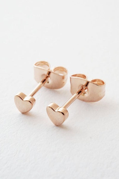 Mini Heart Stud Earrings HONEYCAT Jewelry