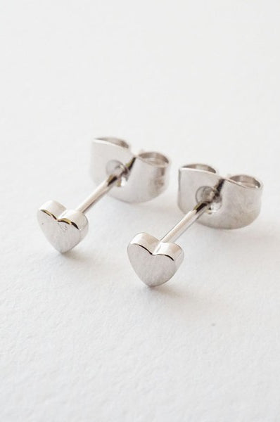 Mini Heart Stud Earrings HONEYCAT Jewelry