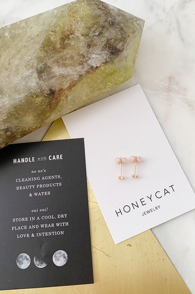 Mini Heart Stud Earrings HONEYCAT Jewelry