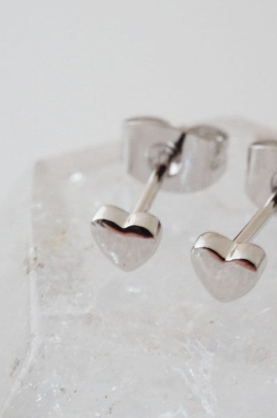 Mini Heart Stud Earrings HONEYCAT Jewelry