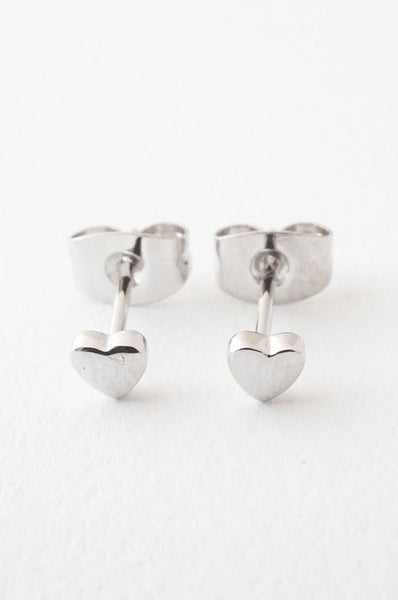 Mini Heart Stud Earrings HONEYCAT Jewelry