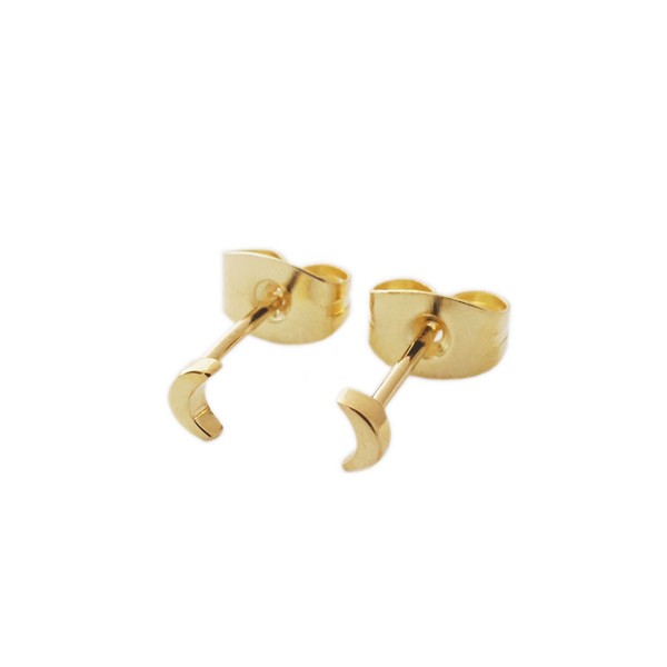 Mini Moon Stud Earrings HONEYCAT Jewelry