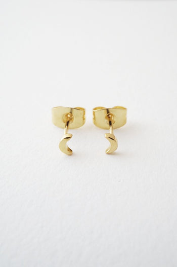 Mini Moon Stud Earrings HONEYCAT Jewelry